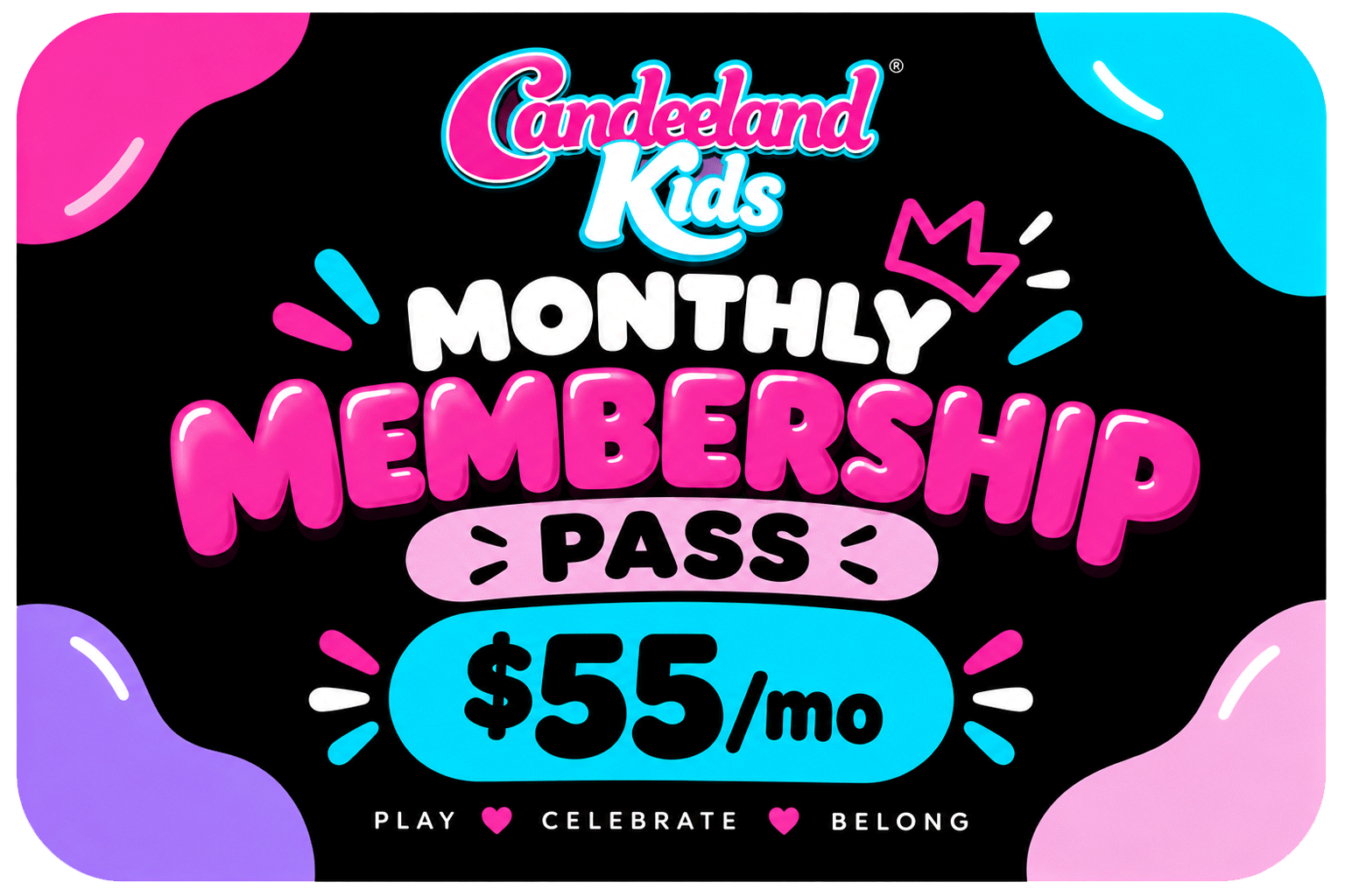 Candeeland Monthly Membership card