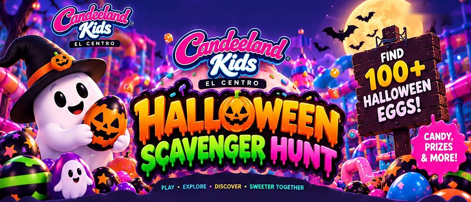 Candeeland Kids El Centro Halloween Scavenger Hunt – find 100+ Halloween eggs with candy, prizes and more